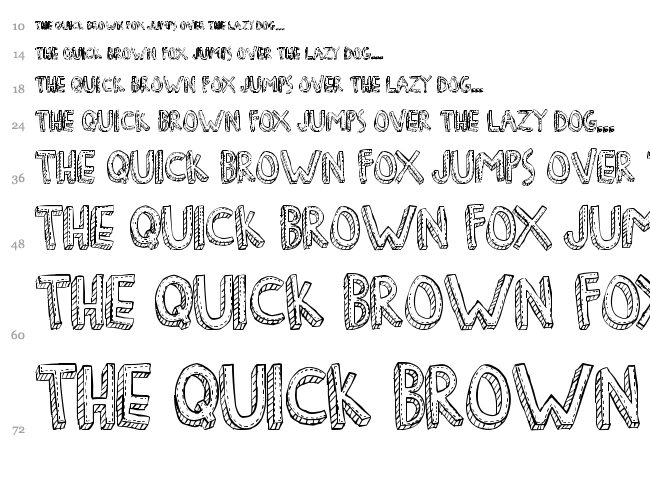 Denne Freakshow font waterfall